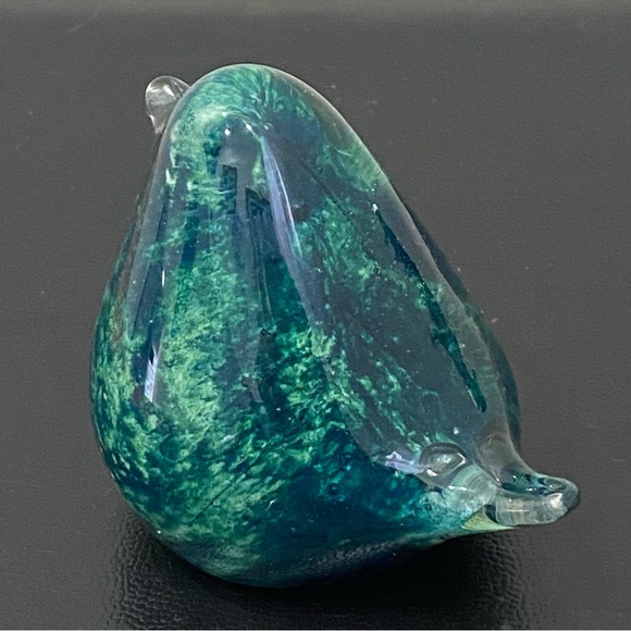 Murano Style Green Swirl Glass Bird Small Art Glass Bird Figurine - Picture 2 of 14